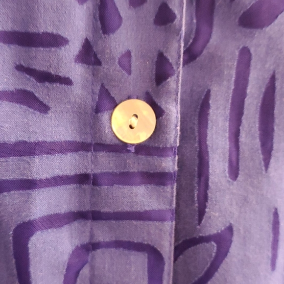 Additions by Chicos Button down Sheer Blouse Blue 0 EUC - Picture 11 of 13